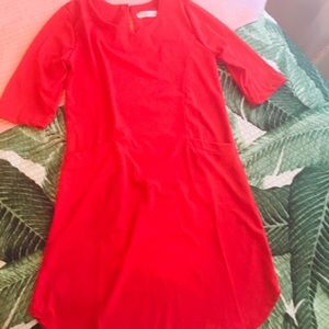 NW GUMUXI WOMEN RED TUNIC WITH POCKETS SZ S